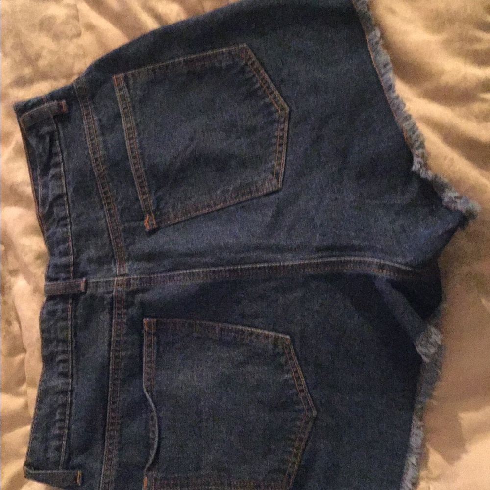 High waisted denim shorts